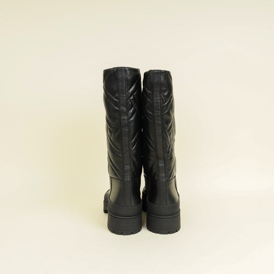 Hermes Noir Fuji Quilted Boot 37