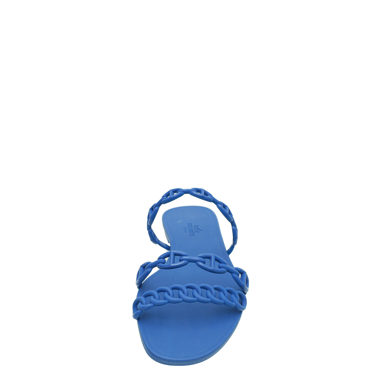 Hermes Blue Rubber Chaine D'Ancre Rivage Sandal 37-Hermes-THE CLOSET