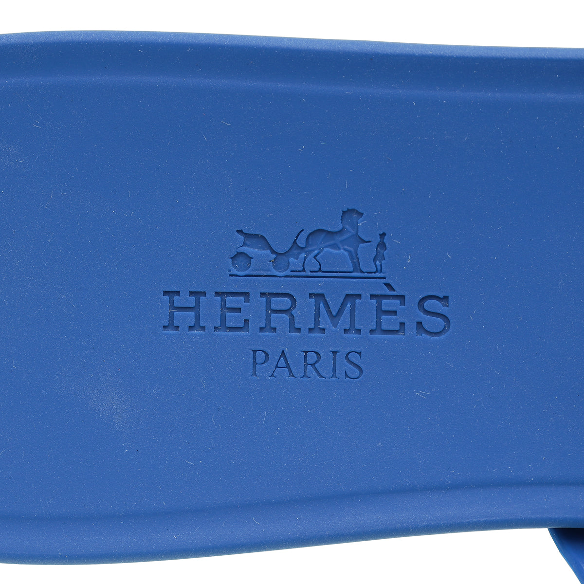 Hermes Blue Rubber Chaine D'Ancre Rivage Sandal 37
