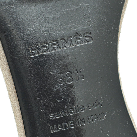Hermes Multicolor Oasis Goatskin Suede Sandal 38.5