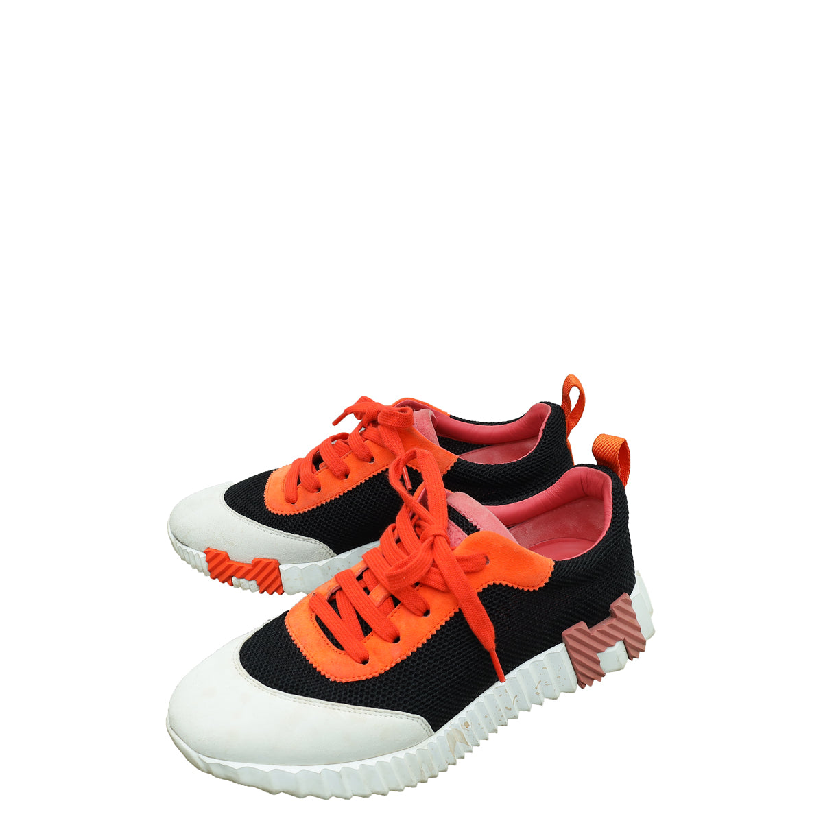 Hermes Tricolor Mesh Suede Bouncing Sneaker 38.5-Hermes-THE CLOSET