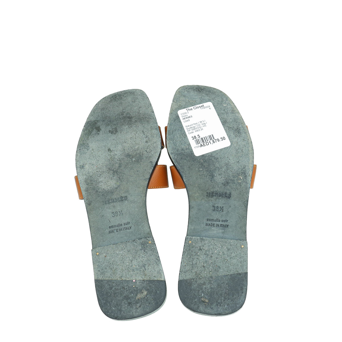 Hermes Bicolor Oran Sandal 38.5