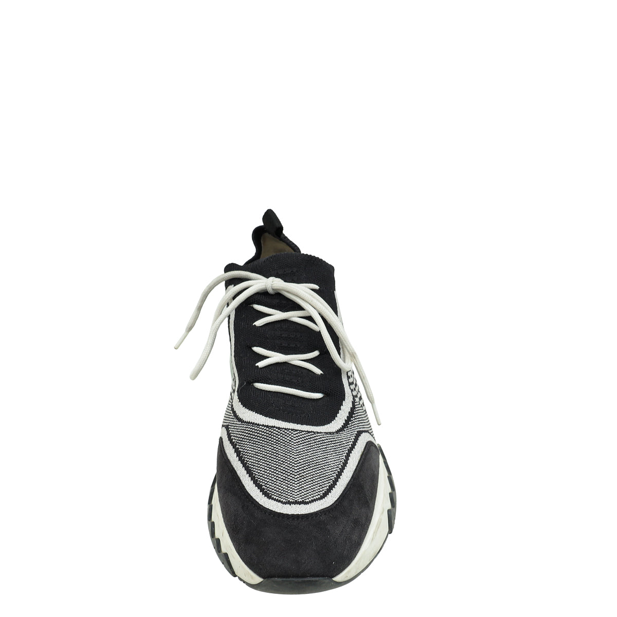 Hermes Bicolor Goatskin Suede Knit Addict Sneakers 38.5-Hermes-THE CLOSET