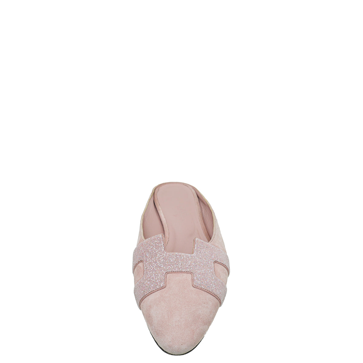 Hermes Pink Suede Roxane Mules w/Crystal Details 38.5-Hermes-THE CLOSET