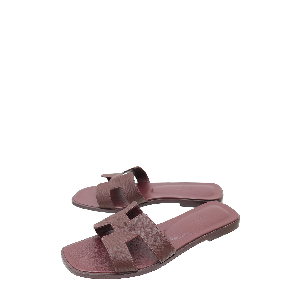 Hermes Bordeaux Oran Sandal 38.5-Hermes-THE CLOSET
