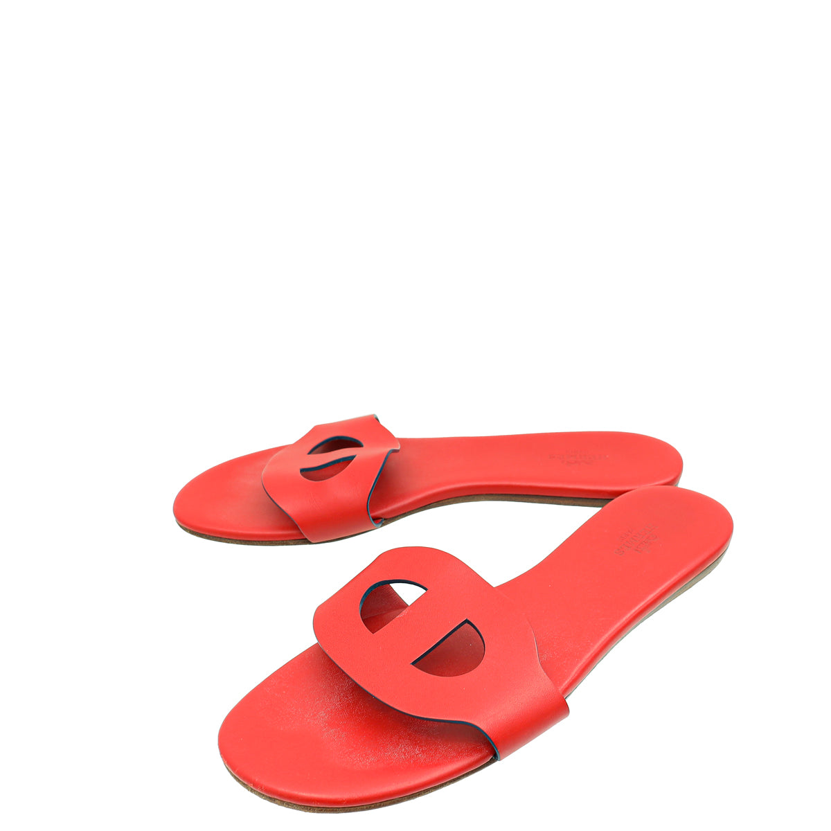 Hermes Red Lisboa Sandals 38.5-Hermes-THE CLOSET