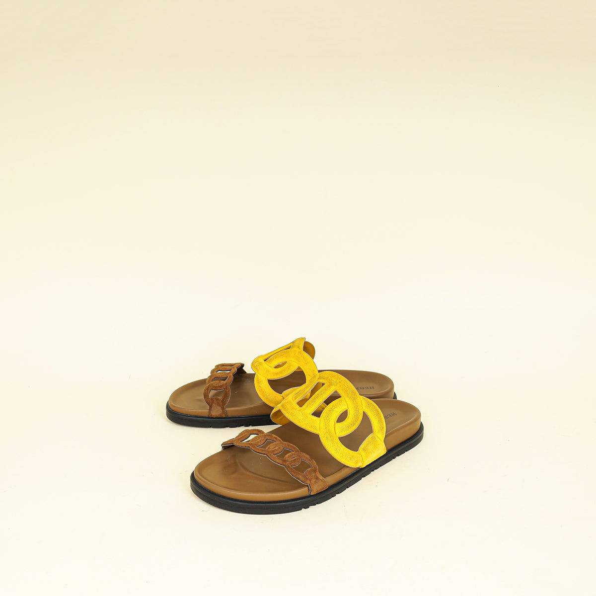 Hermes Bicolor Suede Goatskin Extra Sandal 38.5-Hermes-THE CLOSET