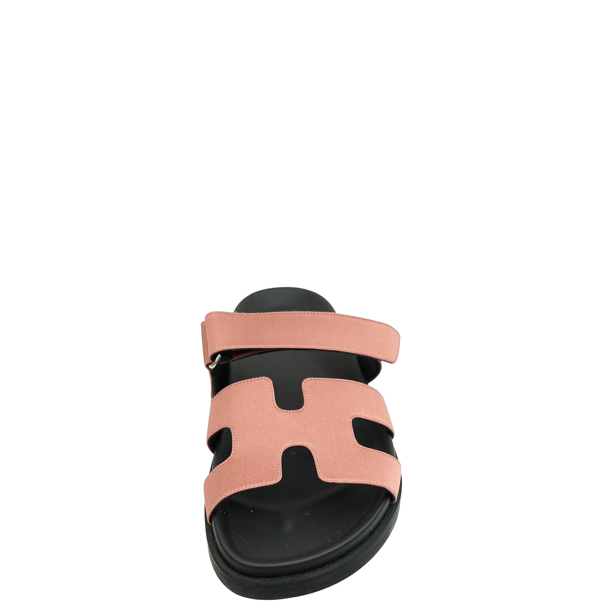 Hermes Bois De Rose Satin Chypre Sandals 38.5-Hermes-THE CLOSET
