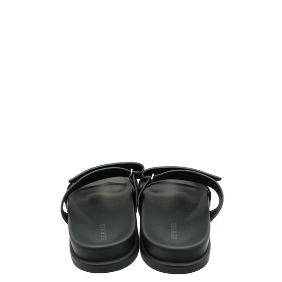 Hermes Noir Chypre Sandal 38.5