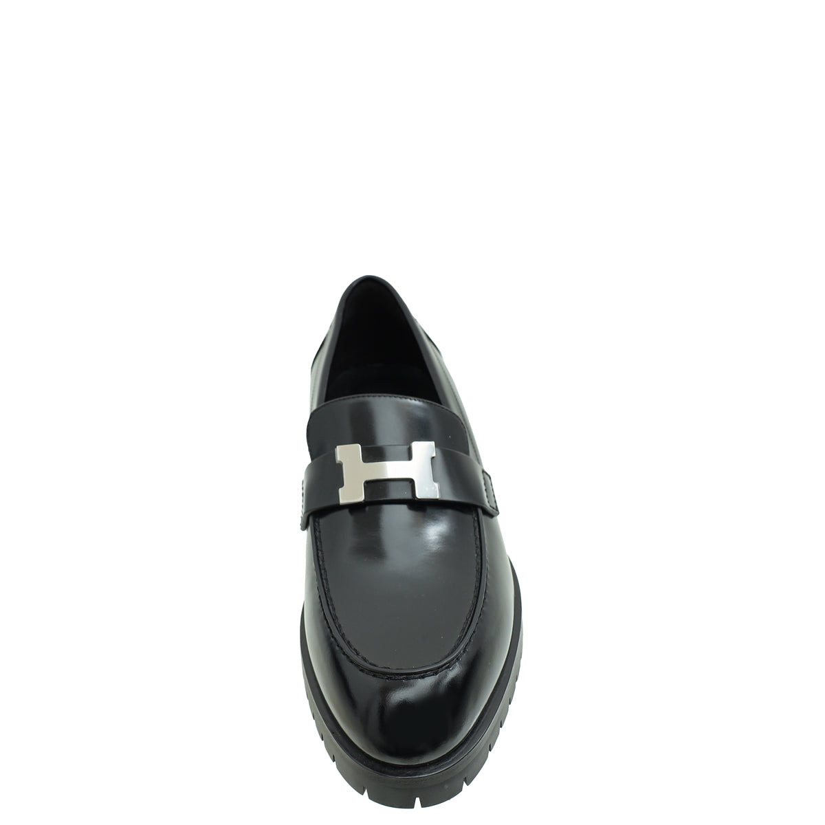 Hermes Noir Faubourg Loafer 38.5-Hermes-THE CLOSET