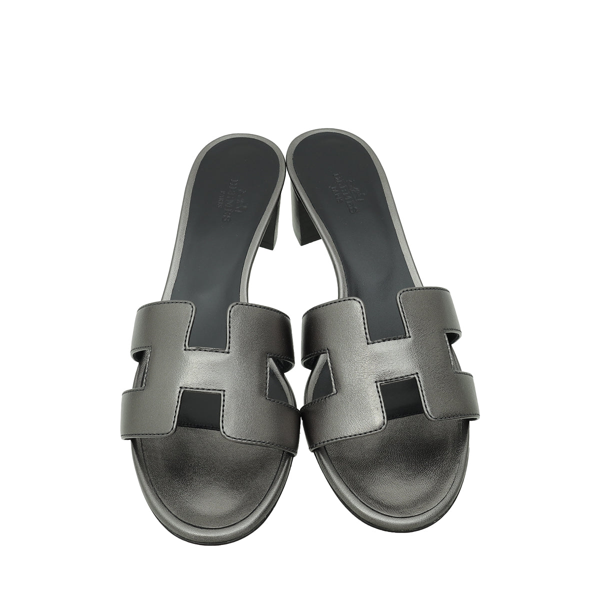 Hermes Gris Argenté Oasis Sandal 38.5