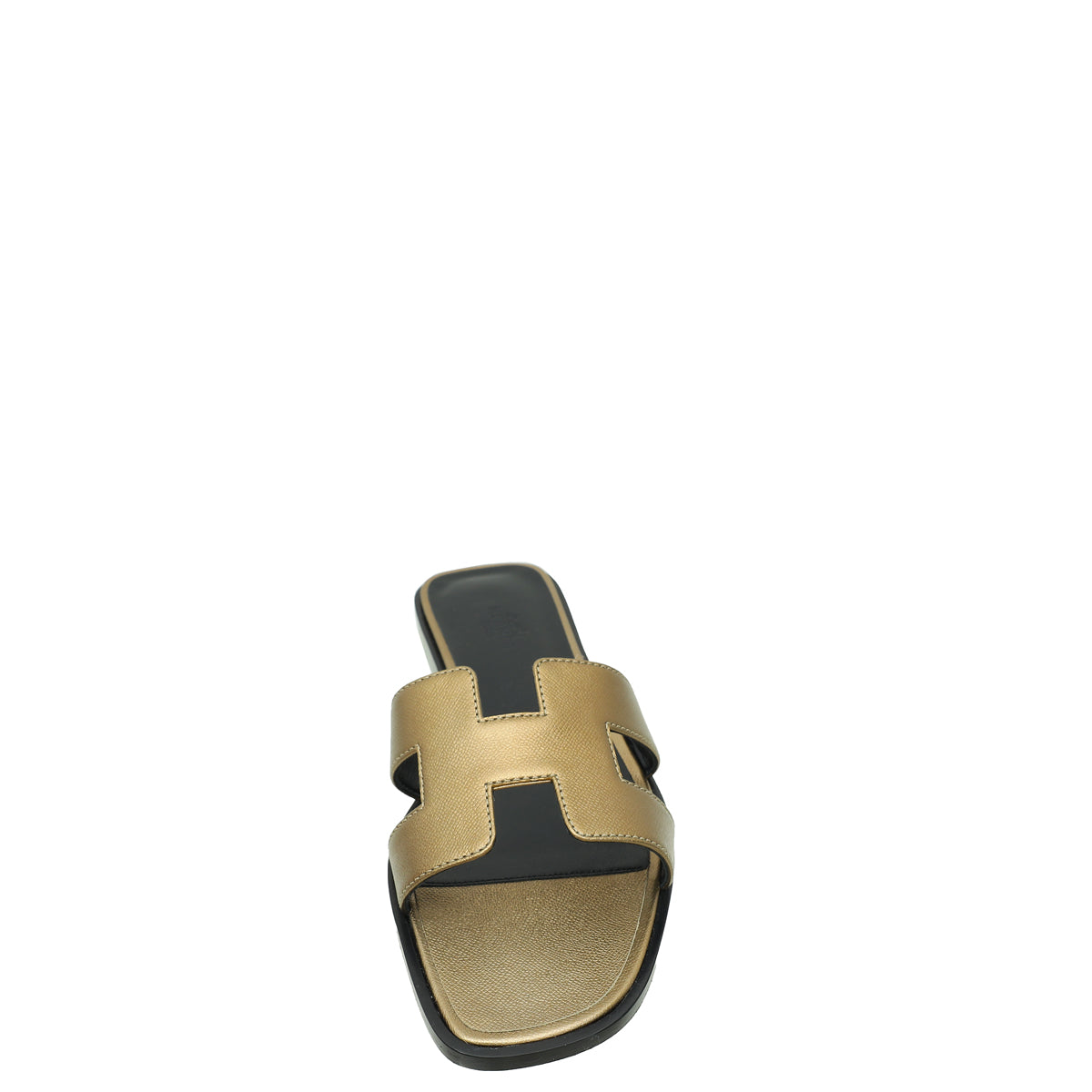 Hermes Vert Bronze Oran Sandal 38.5