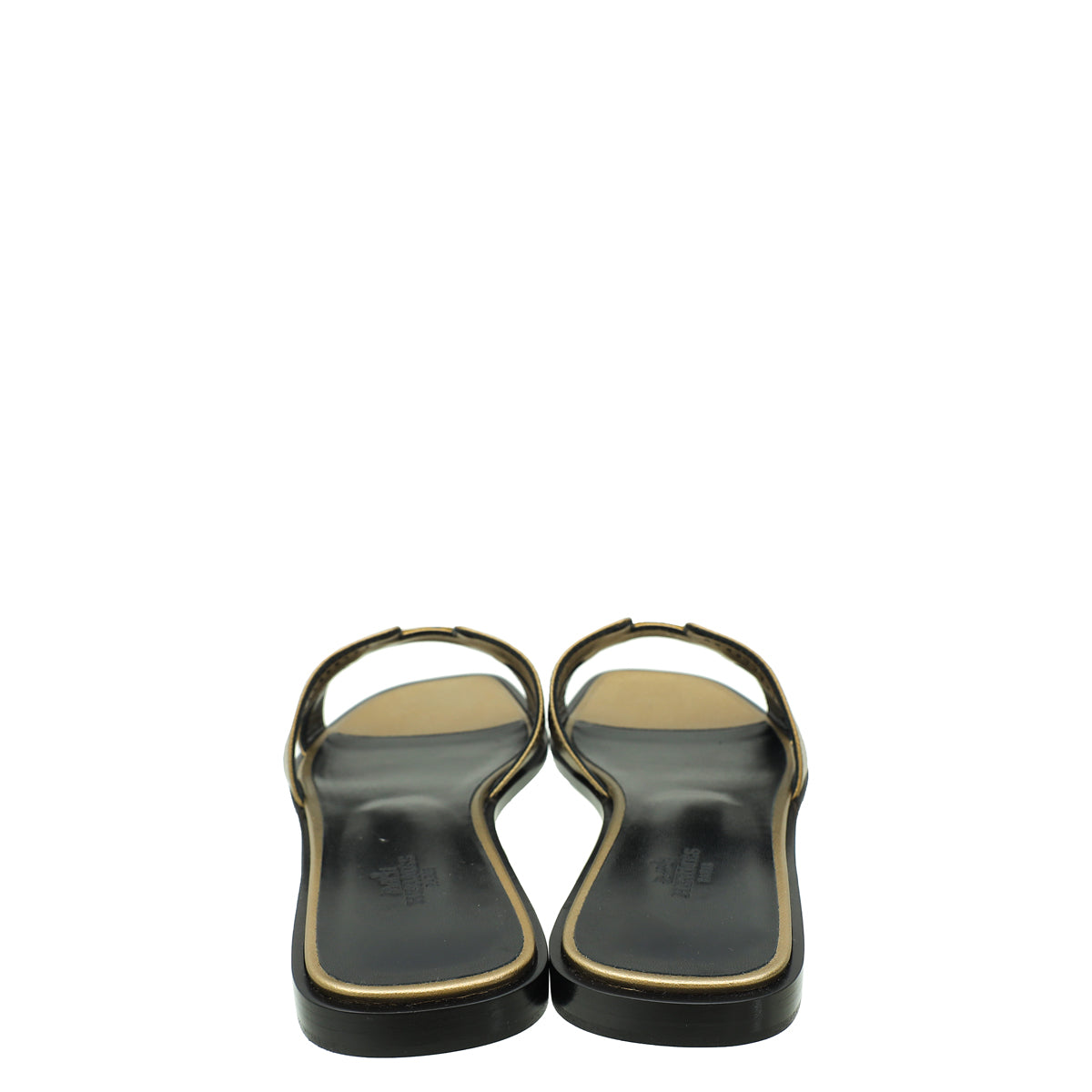 Hermes Vert Bronze Oran Sandal 38.5