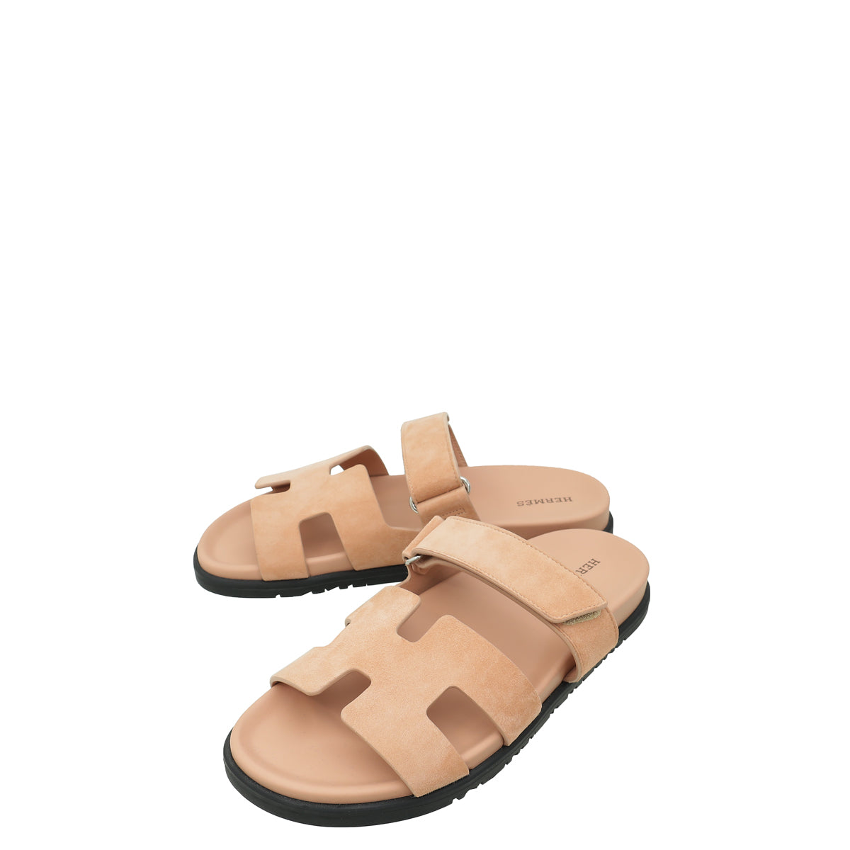 Hermes Nude Chypre Suede Goatskin Sandal 38.5-Hermes-THE CLOSET