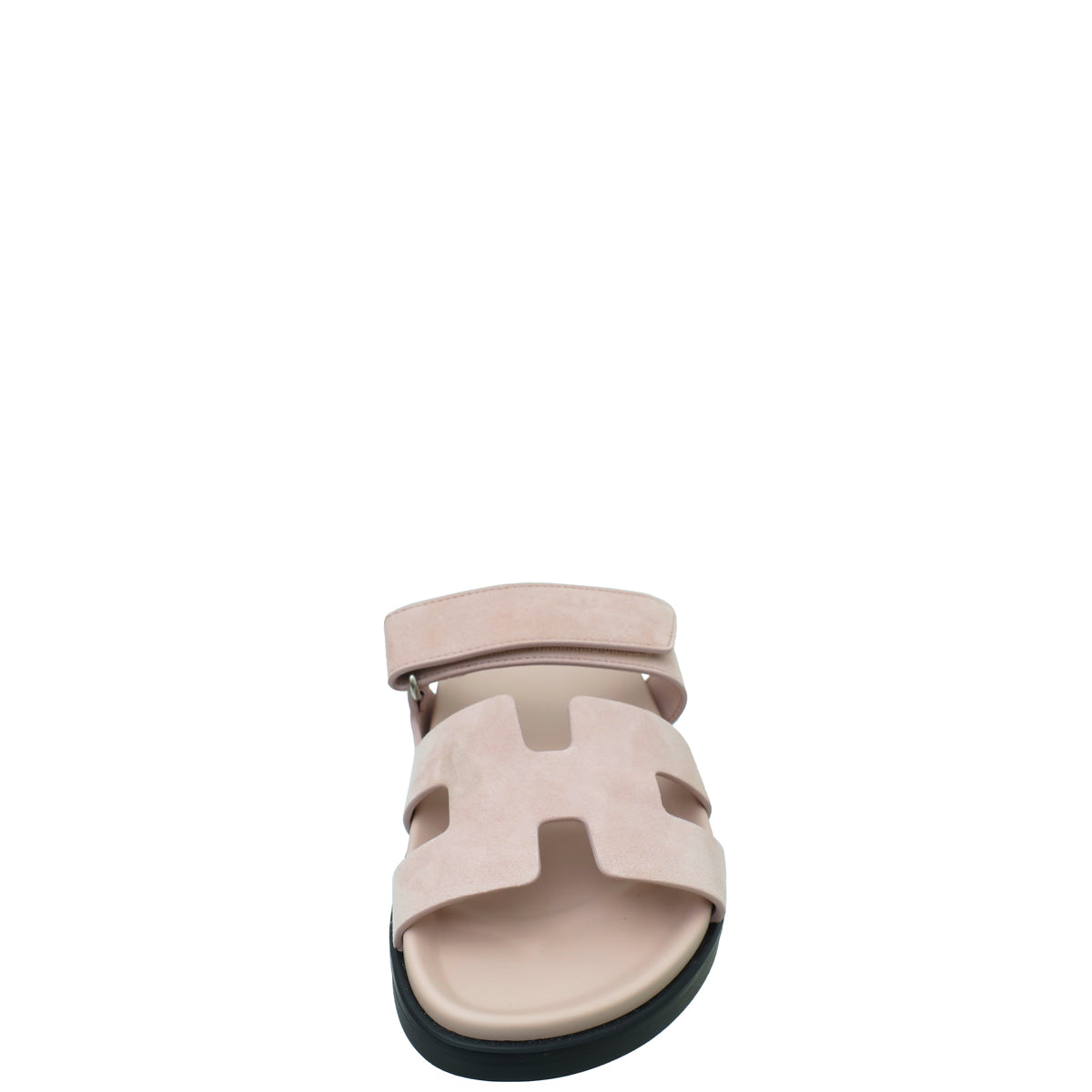Hermes Rose Porcelaine Suede Chypre Sandal 38.5-Hermes-THE CLOSET