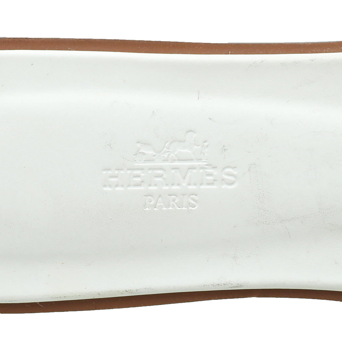 Hermes Blanc Box Oran Sandal 38