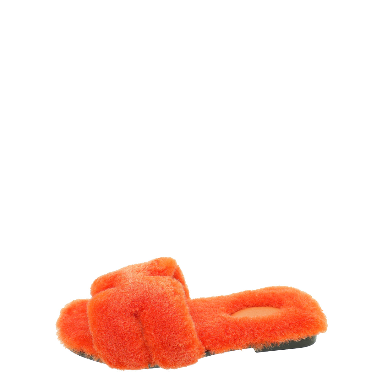 Hermes Orange Wool Oran Sandal 38