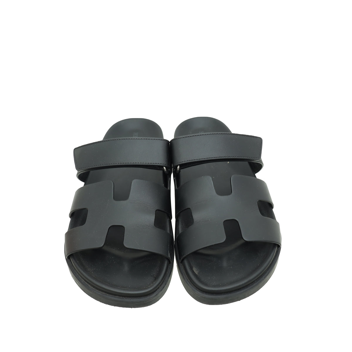 Hermes Noir Chypre Sandal 38