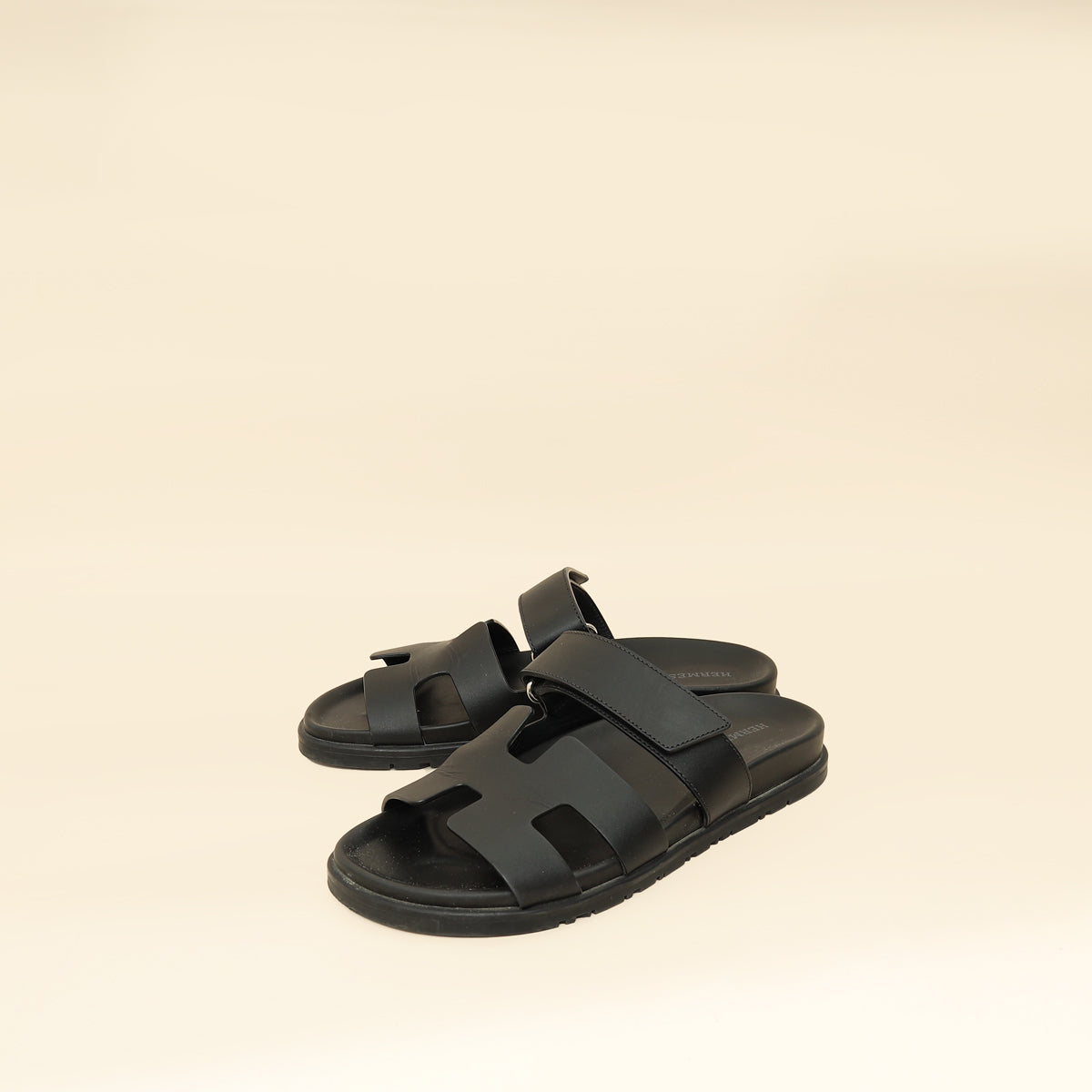 Hermes Noir Chypre Sandal 38-Hermes-THE CLOSET