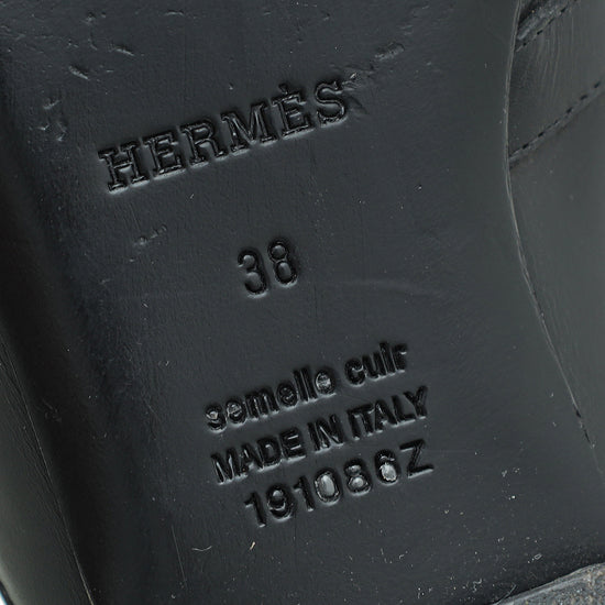 Hermes Noir OZ Mules 38