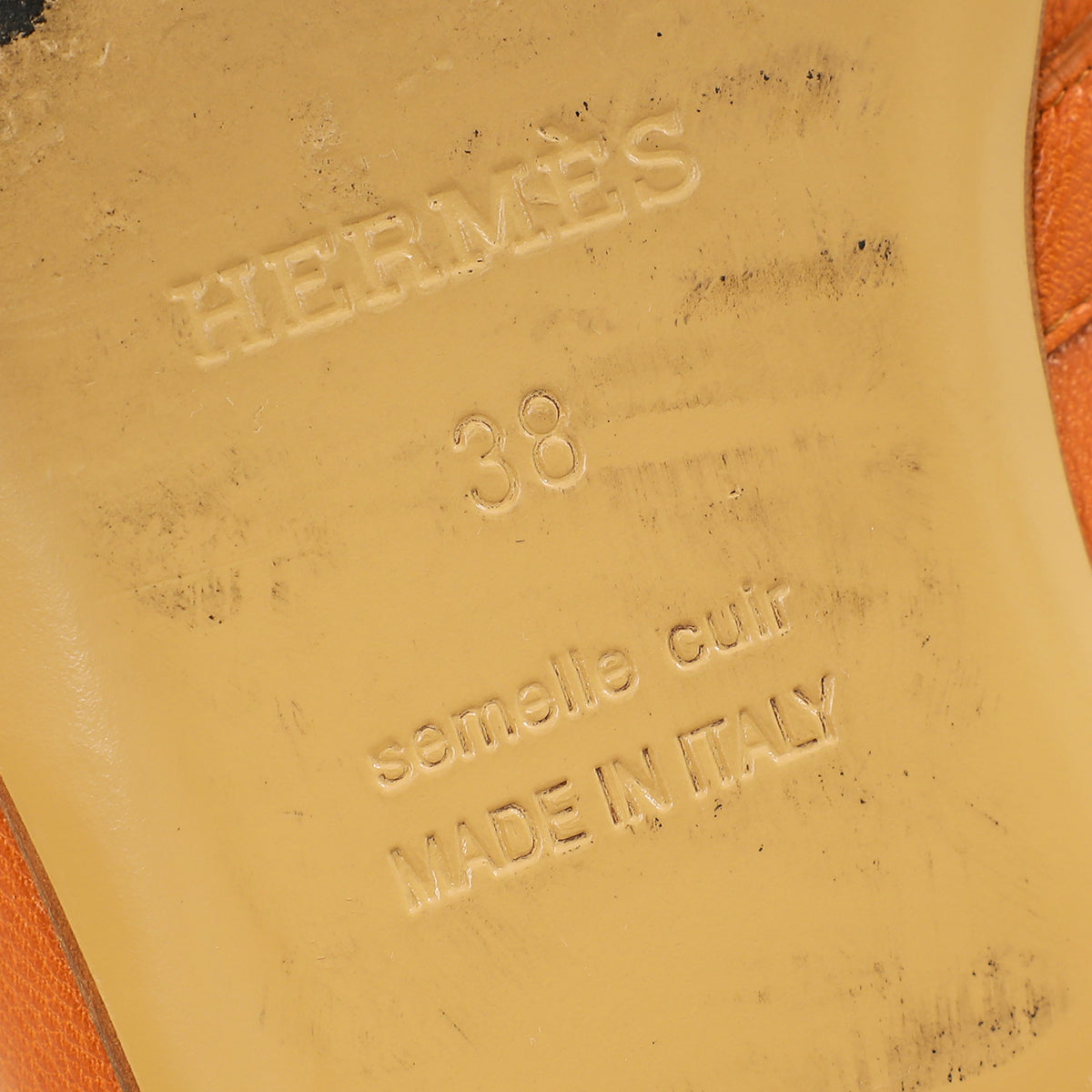 Hermes Apricot Oz Mule 38