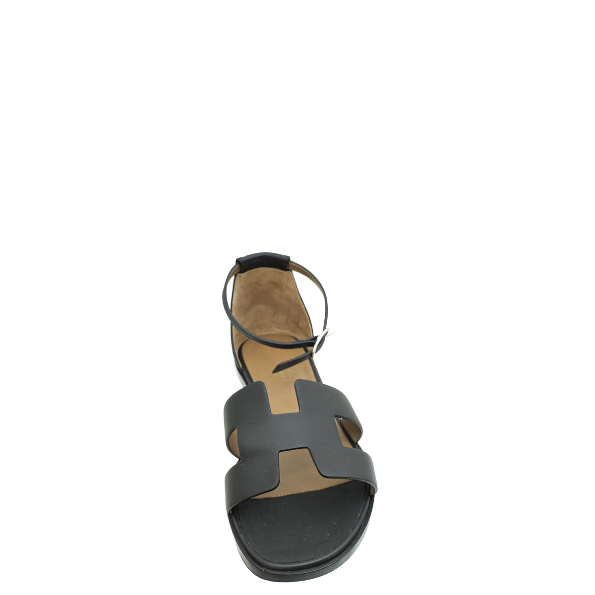 Hermes Noir Santorini Sandals 38-Hermes-THE CLOSET