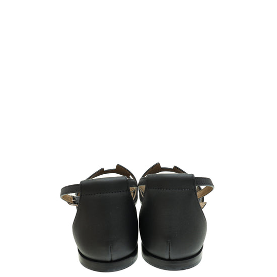 Load image into Gallery viewer, Hermes Noir Santorini Sandals 38
