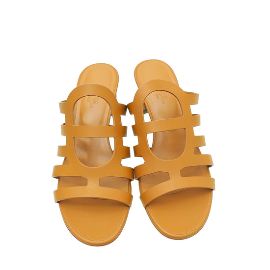 Hermes Natural Celena Sandal 38