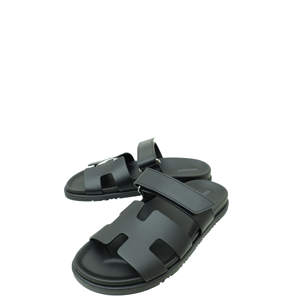 Hermes Noir Chypre Sandal 38-Hermes-THE CLOSET