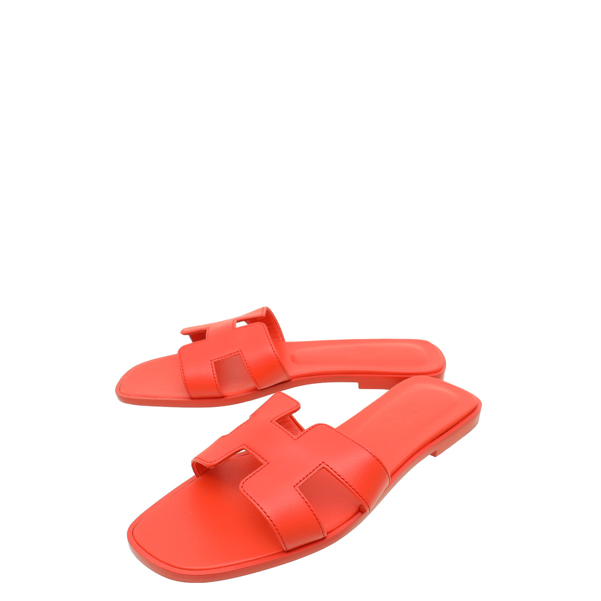 Hermes Orange Capucine Oran Sandals 38