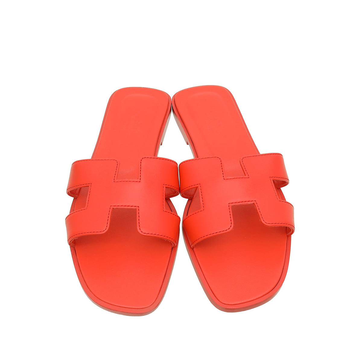 Hermes Orange Capucine Oran Sandals 38