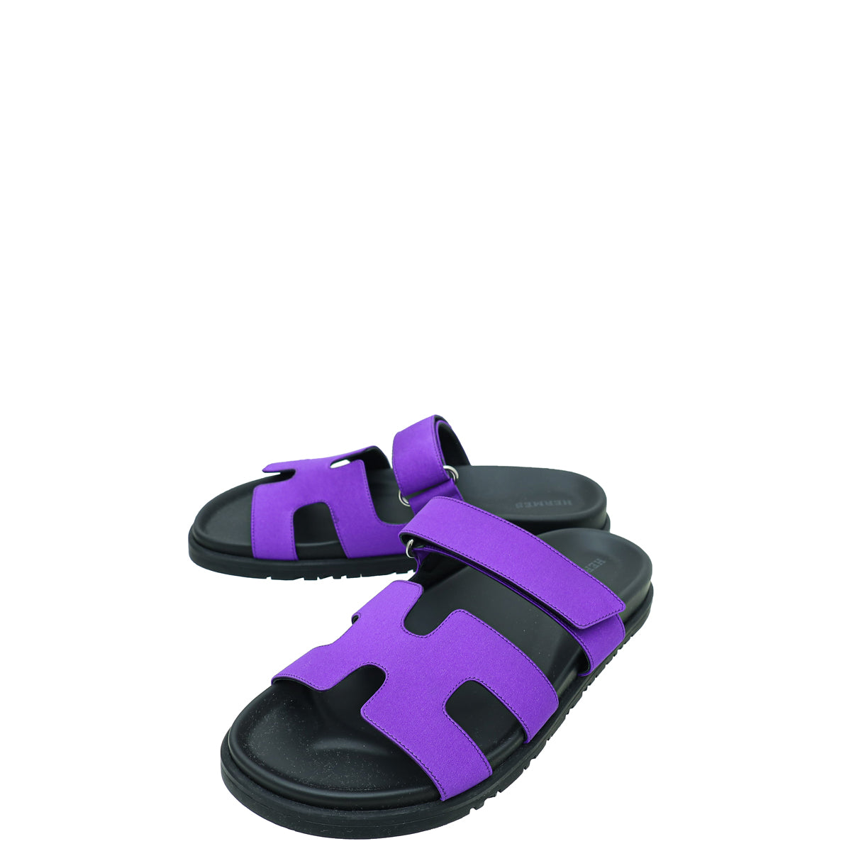 Hermes Purple Satin Chypre Sandal 38