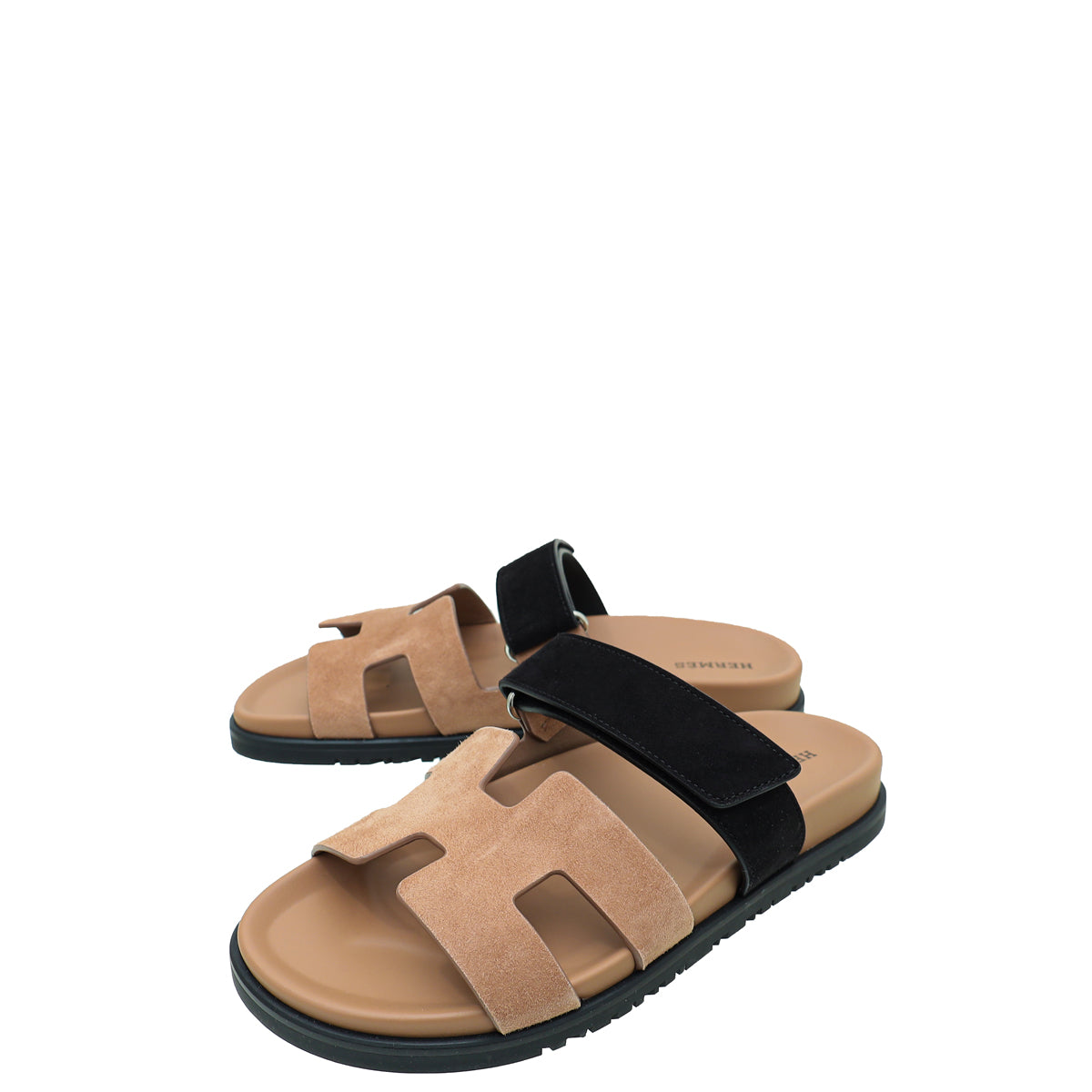 Hermes Bicolor Suede Chypre Sandals 38-Hermes-THE CLOSET