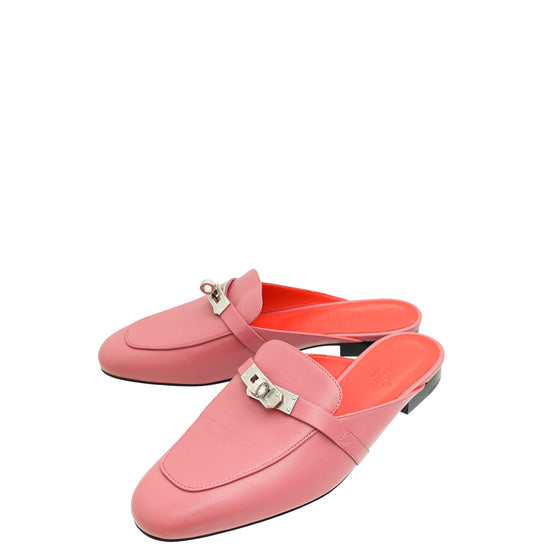 Hermes Rose Aphrodite Oz Mule 38