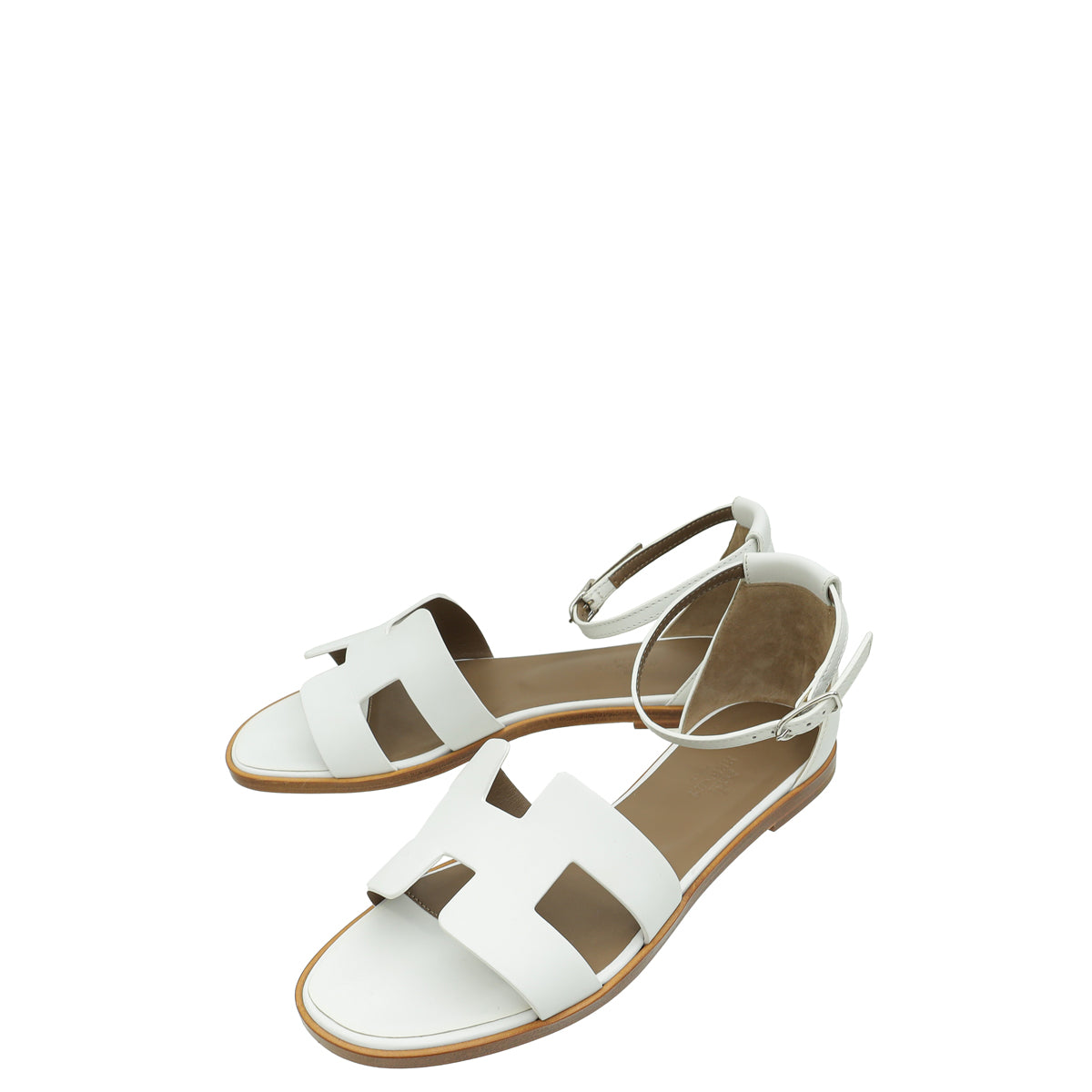 Hermes Blanc Santorini Sandal 38-Hermes-THE CLOSET