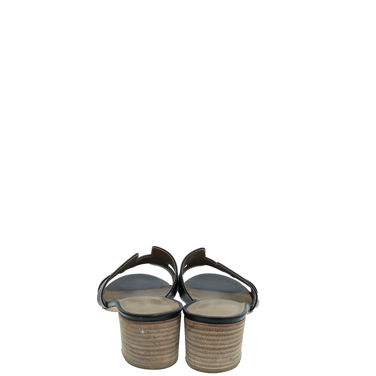 Hermes Noir Oasis Sandals 39.5