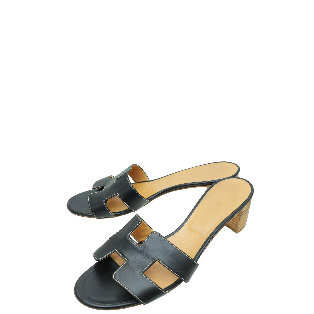 Hermes Noir Oasis Sandal 39.5-Hermes-THE CLOSET