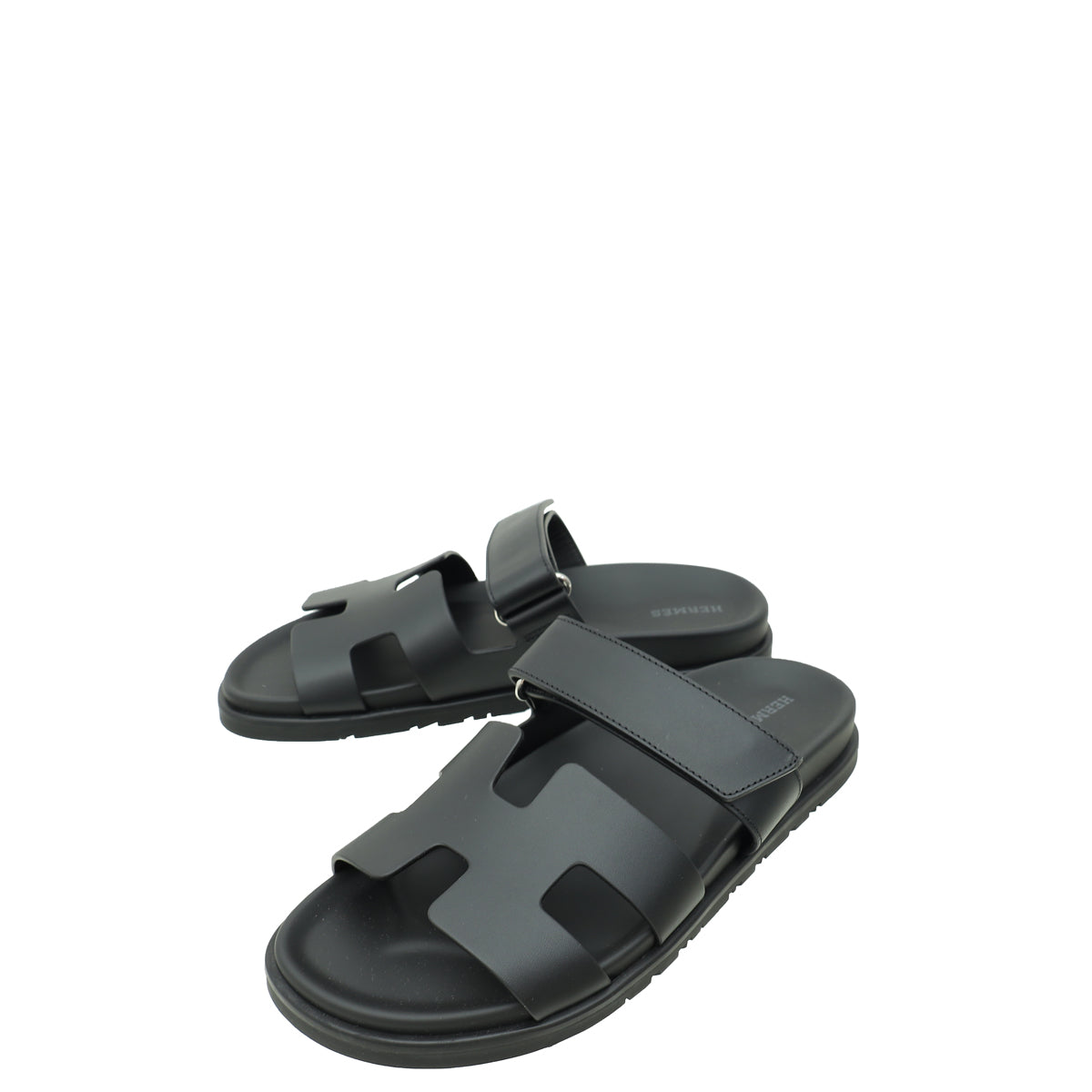 Hermes Noir Chypre Sandal 39.5-Hermes-THE CLOSET
