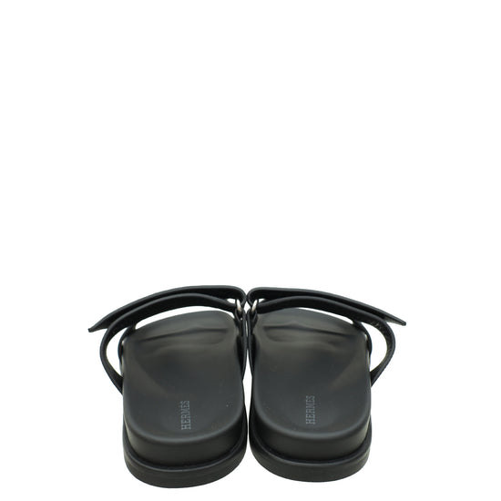 Hermes Noir Chypre Sandal 39.5