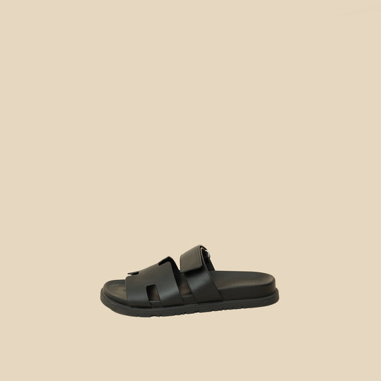 Hermes Black Chypre Sandals 39-Hermes-THE CLOSET