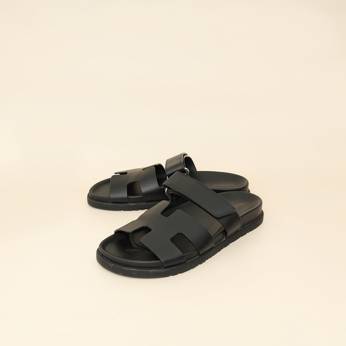 Hermes Noir Chypre Sandal 39-Hermes-THE CLOSET