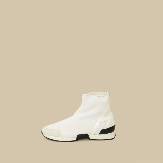 Hermes White Mesh Suede Soft Ankle Boot Sneaker 39-Hermes-THE CLOSET