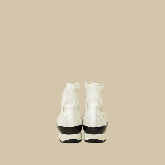 Hermes White Mesh Suede Soft Ankle Boot Sneaker 39-Hermes-THE CLOSET