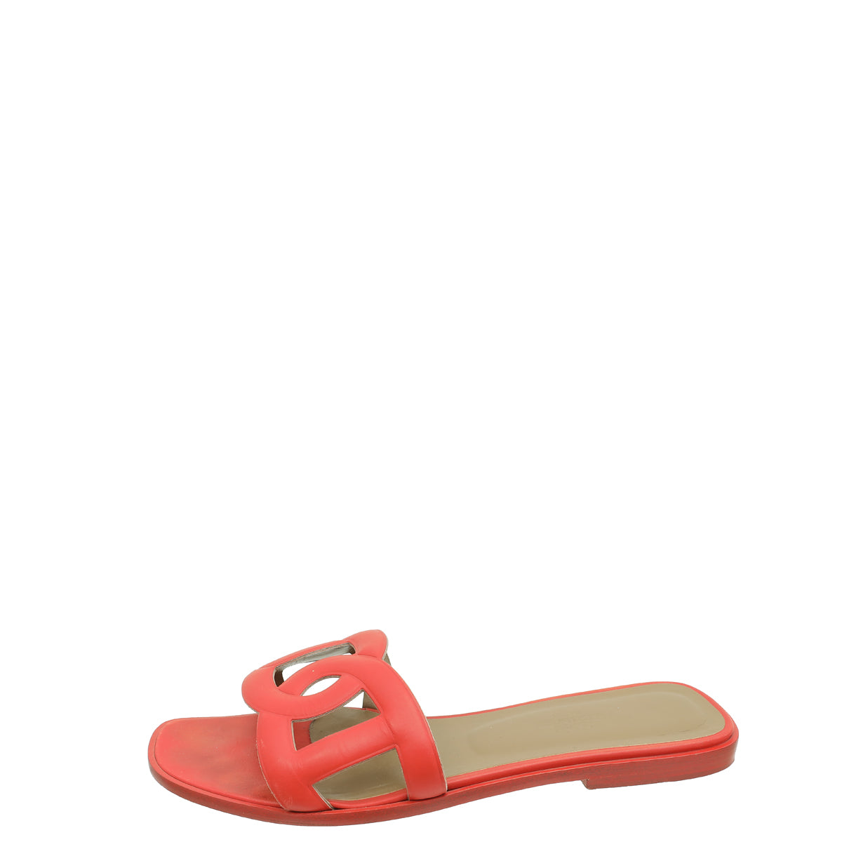 Hermes Orange Capuccine Omaha Sandals 39