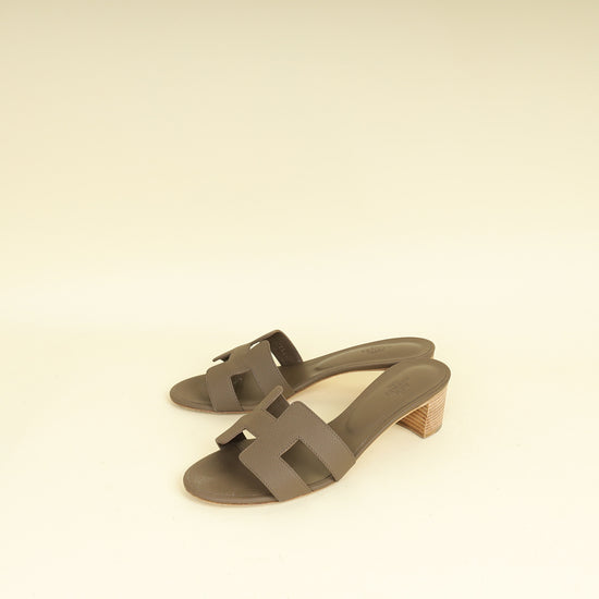Hermes Etoupe Oasis Sandals 39
