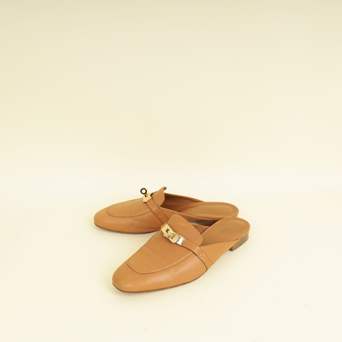 Hermes Naturel OZ Mules 39