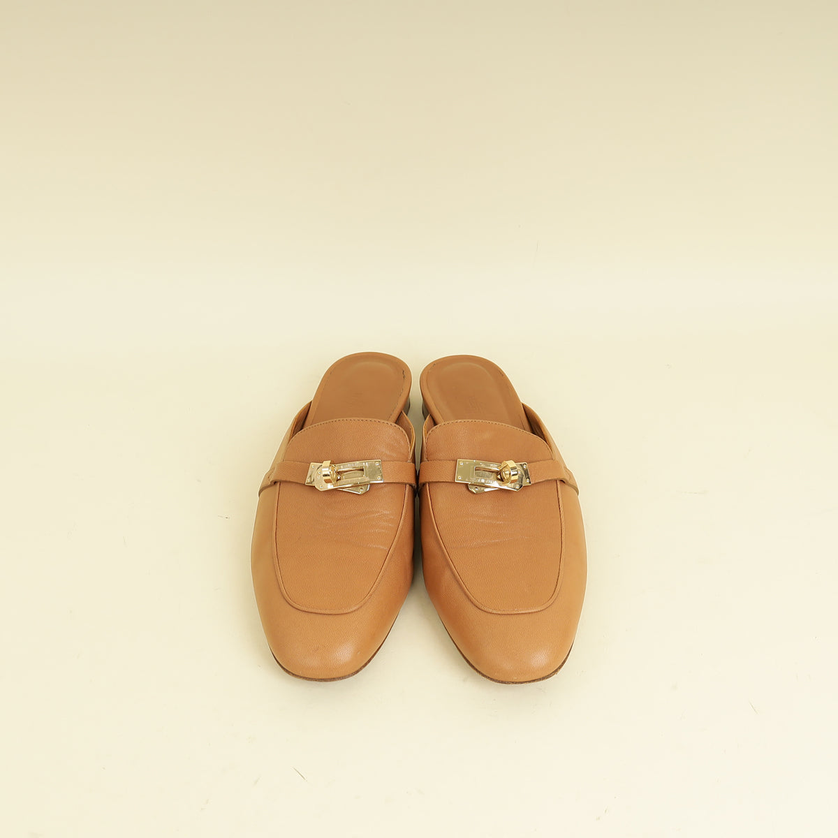 Hermes Naturel OZ Mules 39