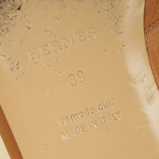 Hermes Naturel OZ Mules 39