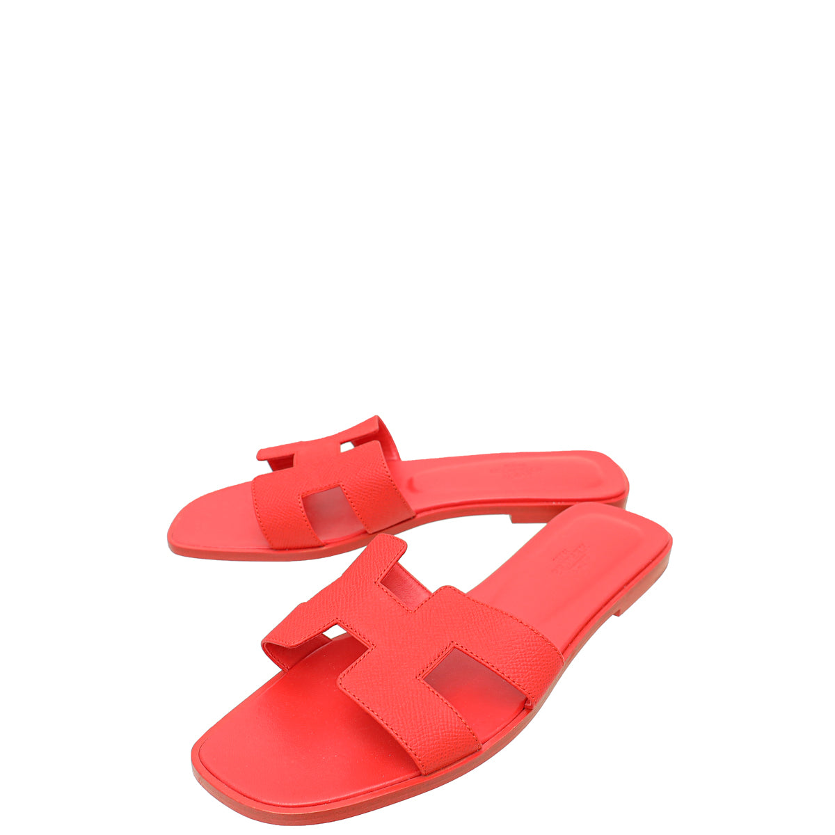 Hermes Rouge Grenadine Oran Sandals 39-Hermes-THE CLOSET