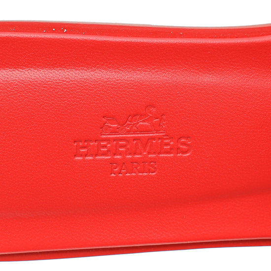 Hermes Rouge Grenadine Oran Sandals 39